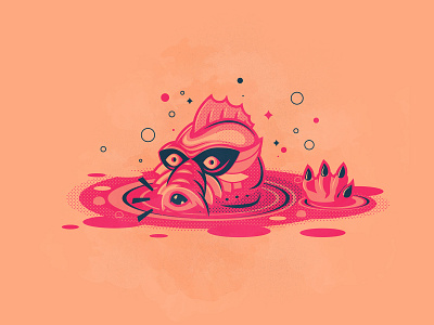 Day 27: Lagoon halloween illustration illustrator monsters swamp the creative pain vector