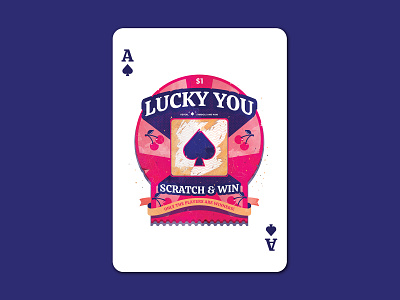 Lucky you branding illustration illustrator lotto lucky playing cards the creative pain vector