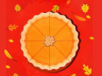 Fall pie apple branding fall illustration illustrator leafs pie thanksgiving the creative pain vector