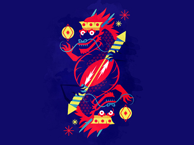 Dragon card branding dragon fireworks illustration illustrator playing cards the creative pain vector