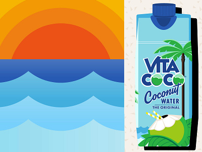 Vita Coco sunrise branding illustration illustrator shapes simple sunrise the creative pain vector vita coco