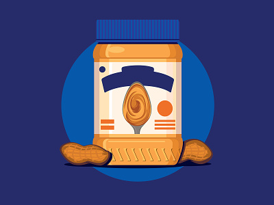 Peanut Butter branding flat food icon icons illustration illustrator lines peanut butter the creative pain vector