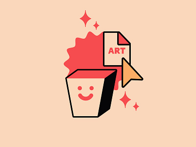 Happy Art art branding happy illustration illustrator logo simple the creative pain trash typography vector