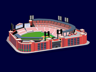 Bush stadium baseball branding bush stadium design icons illustration illustrator lines st louis stadium the creative pain vector