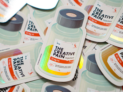 Creative injection stickers branding illustration illustrator stickers the creative pain vector