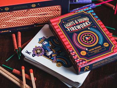 Fireworks playing cards