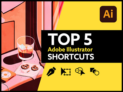 TOP 5 Illustrator Shortcuts branding illustration illustrator shortcuts the creative pain tutorial vector