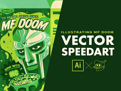 MF Doom speedart branding icons illustration illustrator mf doom speedart the creative pain vector