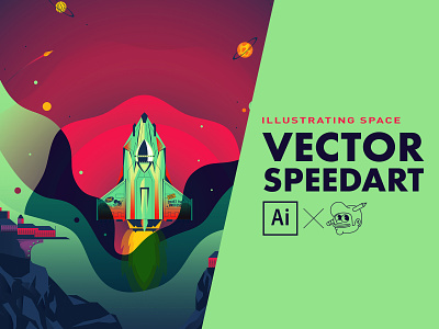 Creative Rocket {Illustrator process} dell illustration illustrator rocket ship space speedart the creative pain vector