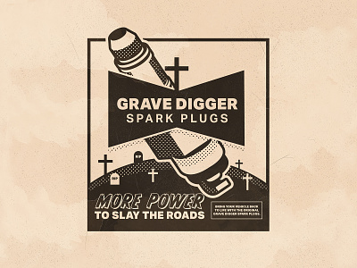 Day 27: Spark branding grave digger illustration illustrator inktober spark the creative pain vector