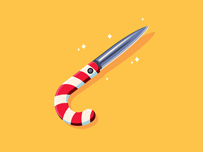 Candy Cane Gang branding candy cane christmas illustration illustrator knife switchblade the creative pain vector