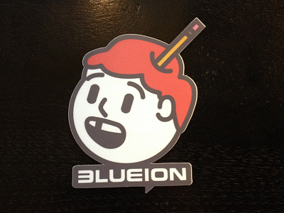 Pencil Head Sticker blueion icon sticker vector