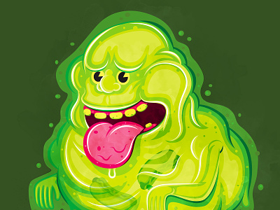 Slimer ghost ghostbusters green illustration illustrator slimer the creative pain vector