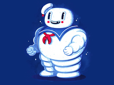 Stay puft. Stay happy. food ghost ghostbusters illustration illustrator marshmallow smores stay puft sweet the creative pain vector