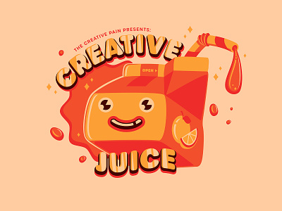 Creative Juice branding creative drip illustration illustrator juice morning orange juice the creative pain vector