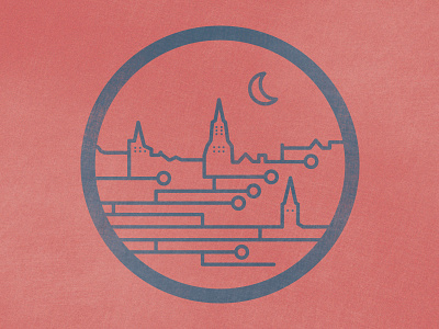 Connect City icon graphic icon lines simple thick vector