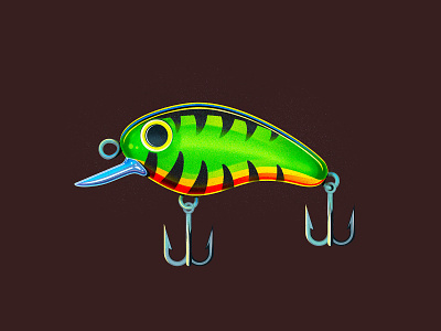 Goin' Fishing bass fishing illustration illustrator lure the creative pain vector