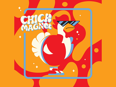 Chick Magnet bird branding chicken illustration illustrator magnet the creative pain type vector
