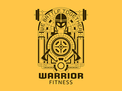 Warrior Fitness branding design gym icons illustration illustrator the creative pain vector viking warrior warrior fitness