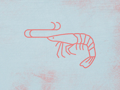The Shrimp badge design graphic icons illustration illustrator line simple vector
