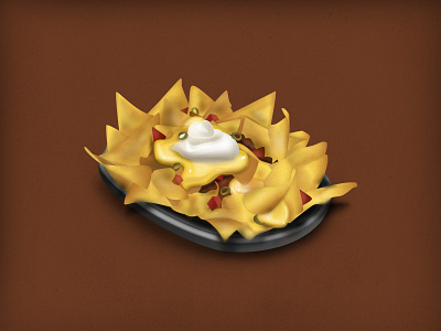 Nacho emoji badge cheese chips emoji food gradients icon icons illustration illustrator nacho vector