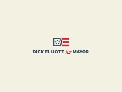 DE for mayor adobe badge branding flat icons illustrator lines logo mayor simple vector vote