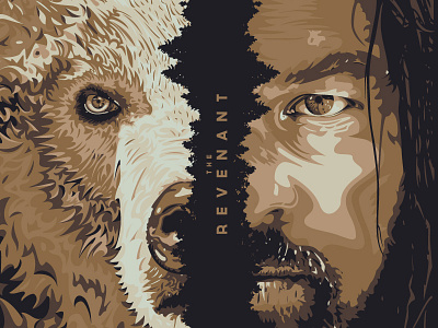 The Revenant bears fur movie nature posters screen print the revenant vector vintage