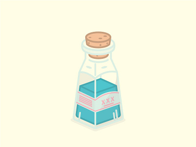 The potion bottle create medicine meds the cure thick lines vector