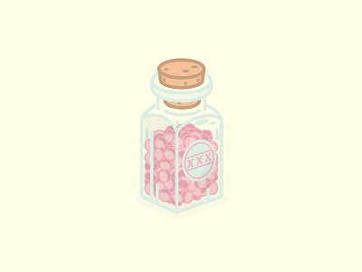 I Need My Pills bottle create crystals medicine the cure thick lines vector