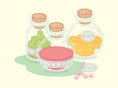 My Bottle Collection bottle cheese create medicine slime the cure thick lines vector