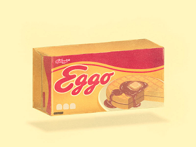 let go my Eggo breakfast eggo food vector waffles