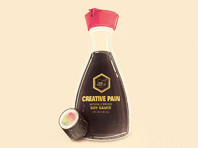 Creative Pain Soy Sauce creative food illustrator sauce soy soy sauce sushi texture