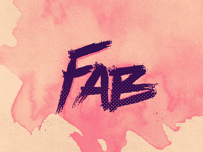 FAB 2 fab handdrawn ink lettering