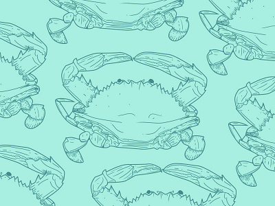 Crab People crab lines sea seafood sketch strokes vector