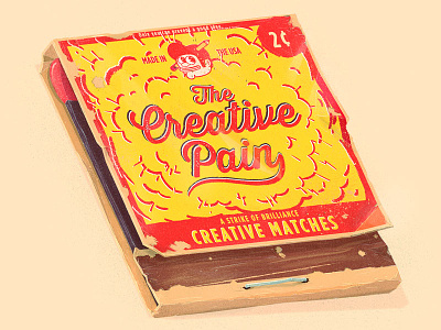 The Creative Pain matches fire flame match strike texture the creative pain vintage
