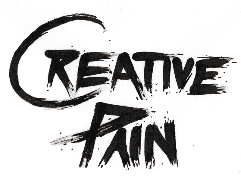 Creative Pain process custom hand drawn letters markers the creative pain type