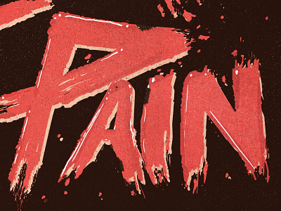 Pain custom hand drawn letters markers the creative pain type