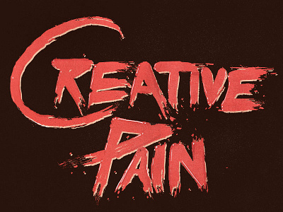 Creative Pain custom hand drawn letters markers the creative pain type