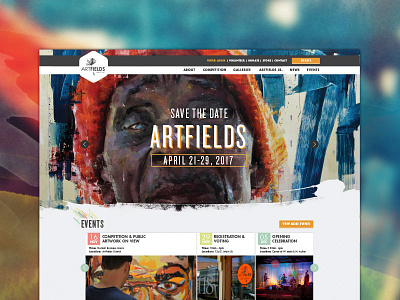 ArtFields website art artfields competition nav ui web design website