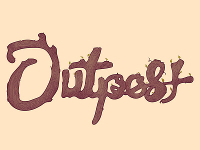 Outpost over grown logo dirt nature outdoors outpost sticks