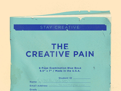 Stay creative blue books education exam test the creative pain