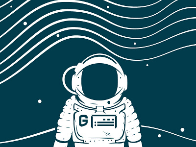 G-man astronaut beer space vector