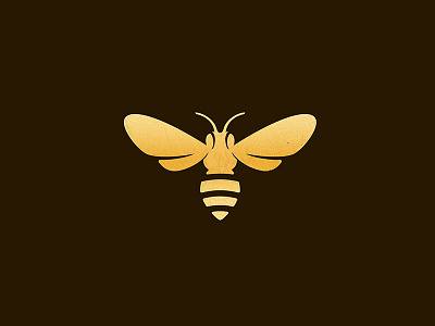Bee Golden bee bugs golden honey icon logo pollen