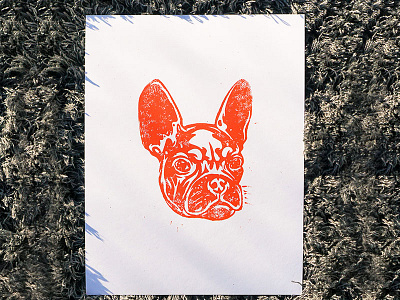 Lil Frenchie Prints bull dog dogs french icon illustration pup