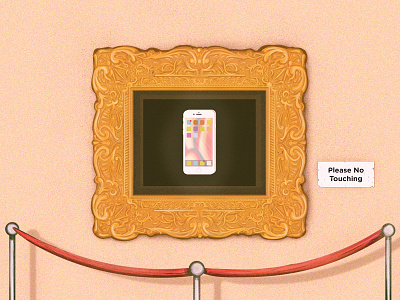 No Touching art framed gold iphone no touch simple