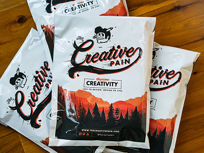 The Creative Pain Poly Bags bags branding create design explode merch pencil head shirts sticker mule the creative pain