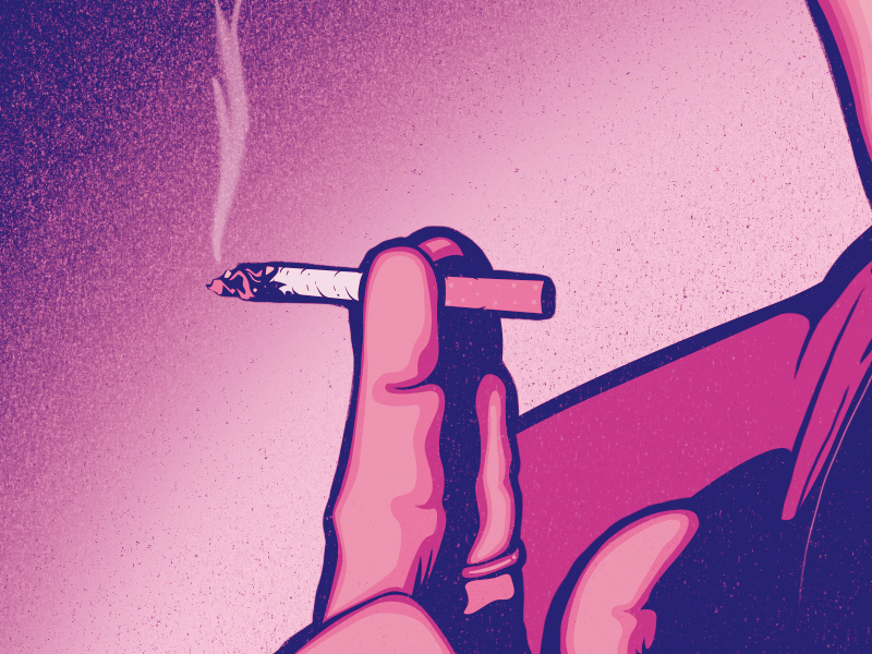 A smoke and a laugh by Tyler Pate on Dribbble