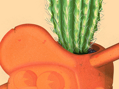 The proper desk plant cactus dessert green illustration needles prick the creative pain