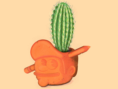 The Creative Cactus cactus dessert green illustration needles prick the creative pain