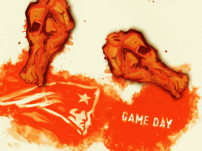 Game Day 2018 ball bones food football patriots sauce sports super bowl touch down wings